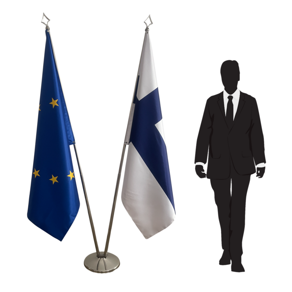 drapeau finlande sur pied