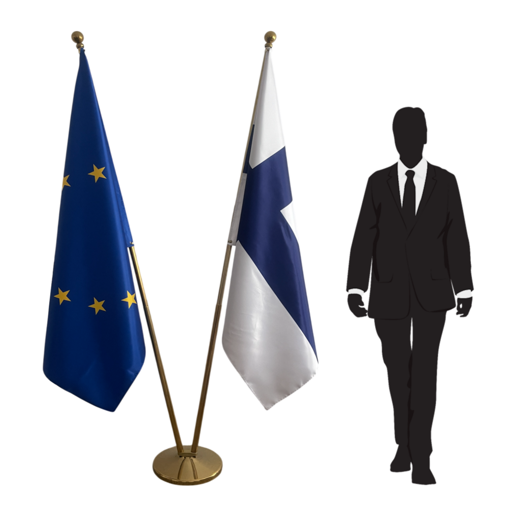 drapeau finlande sur pied