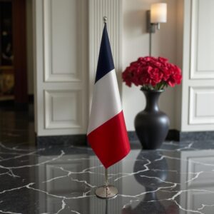 drapeau france avec mât