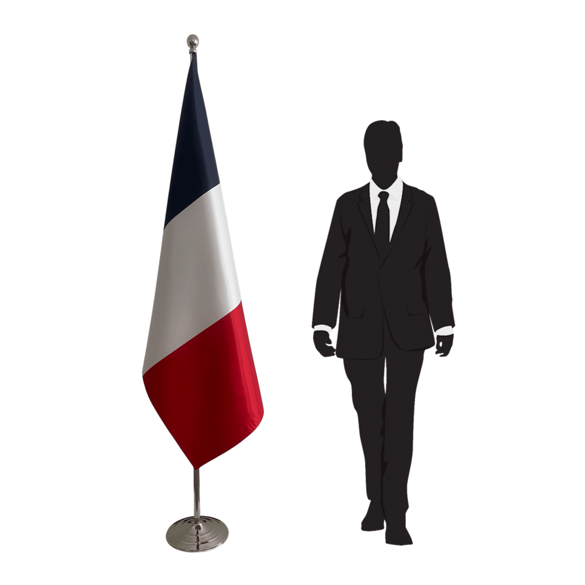drapeau france sur pied