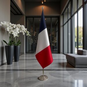 drapeau france avec mât