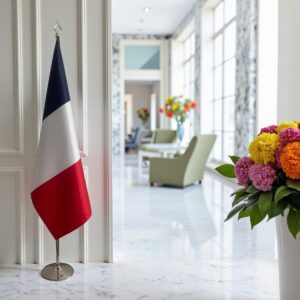 drapeau france sur mât