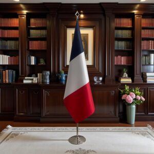 drapeau france sur mât