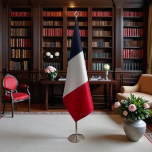 drapeau france sur hampe