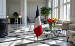 drapeau france sur hampe