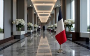 drapeau france sur mât