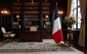 drapeau france sur socle