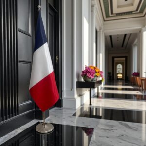 drapeau france sur hampe