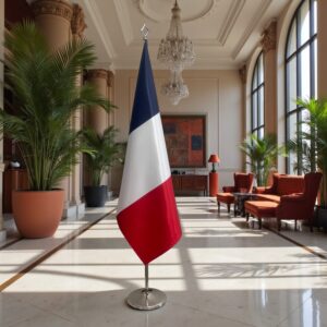 drapeau france sur socle