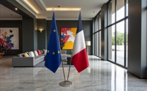 drapeau france sur pied