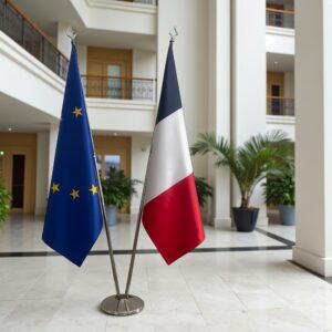 drapeau france sur pied