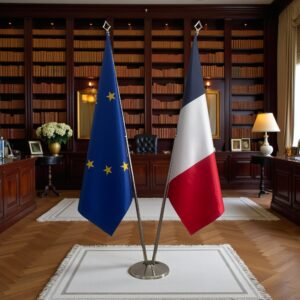 drapeau france sur pied