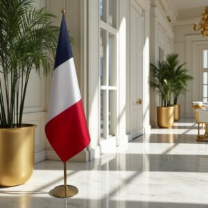 drapeau france sur pied