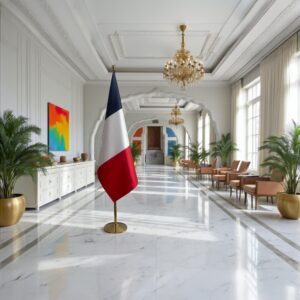 drapeau france sur pied