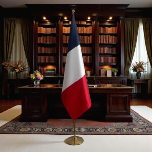 drapeau france sur pied