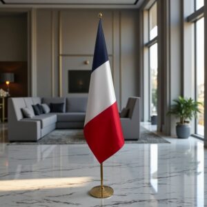 drapeau france sur pied