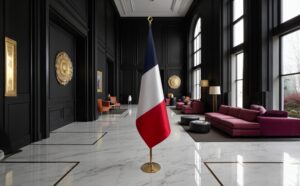 drapeau france avec hampe