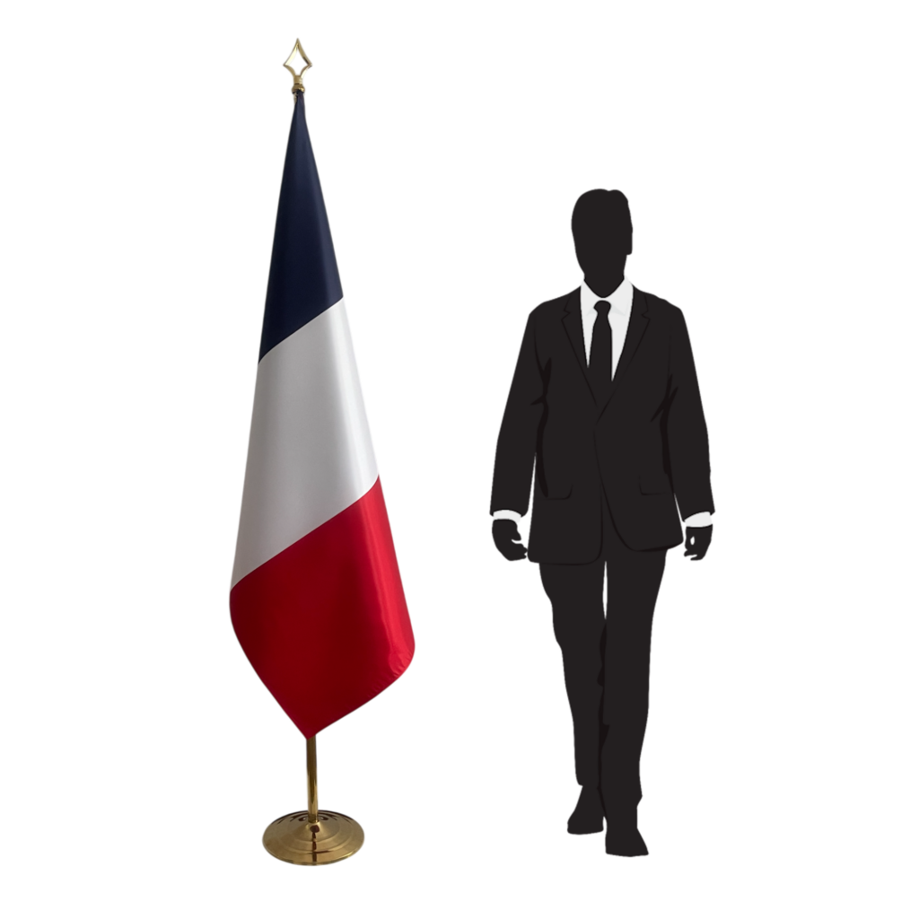 drapeau france sur pied