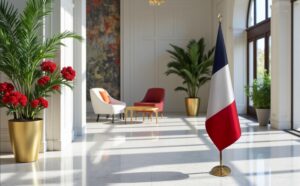 drapeau france sur pied