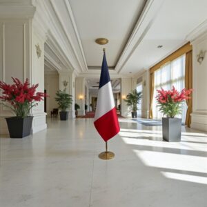 drapeau france avec hampe