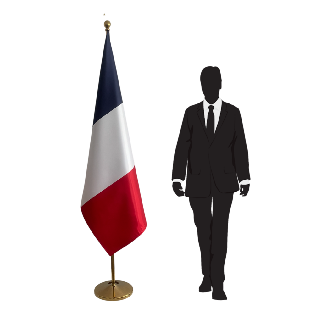 drapeau france sur pied