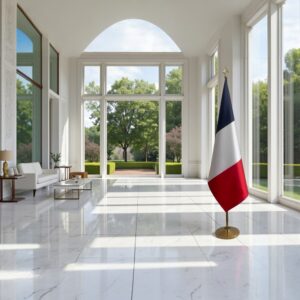 drapeau france avec hampe