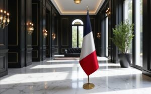 drapeau france avec hampe