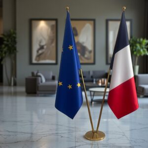 drapeau france sur pied