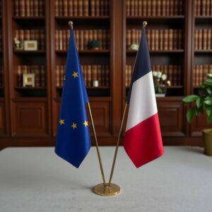 drapeau france sur pied