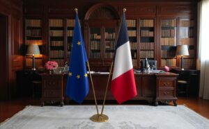 drapeau france sur pied