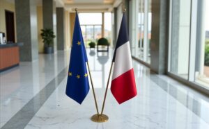 drapeau france sur pied