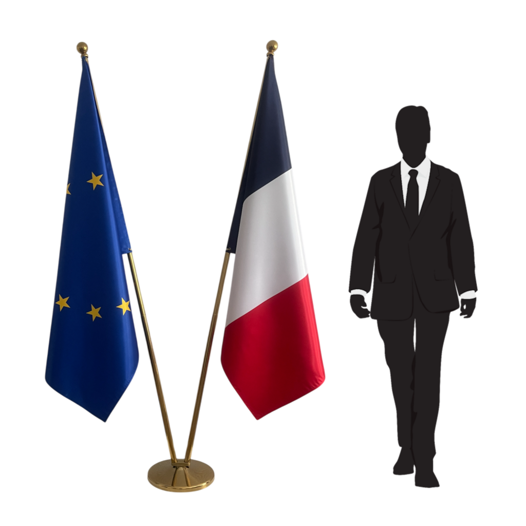 drapeau france sur pied