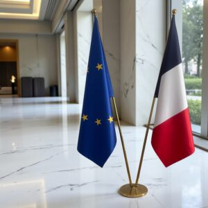 drapeau france sur pied