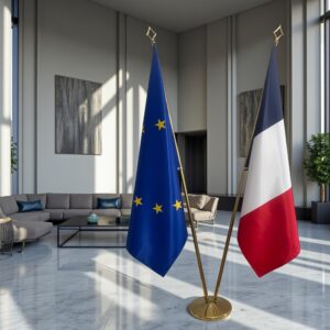 drapeau france sur pied