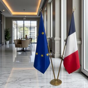 drapeau france sur pied