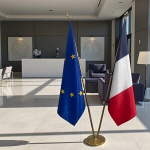 drapeau france sur pied