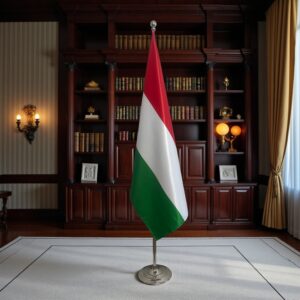 drapeau Hongrie sur pied