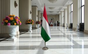 drapeau Hongrie sur pied