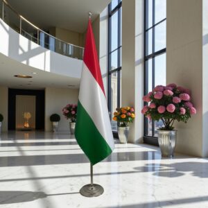 drapeau Hongrie sur pied