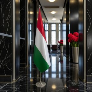 drapeau Hongrie sur pied