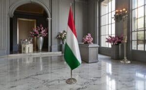 drapeau Hongrie sur pied