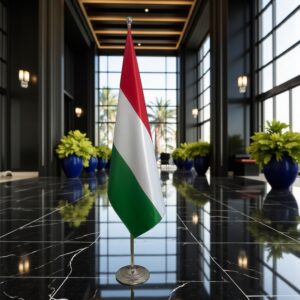 drapeau Hongrie sur pied