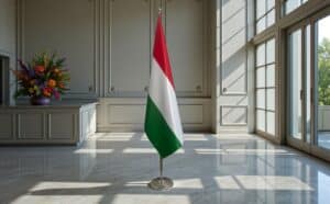 drapeau Hongrie sur pied