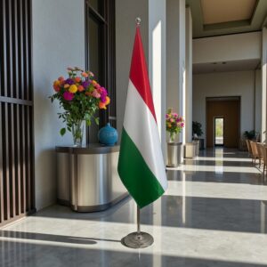 drapeau Hongrie sur pied