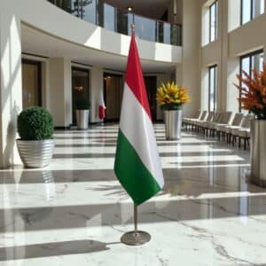 drapeau Hongrie sur pied