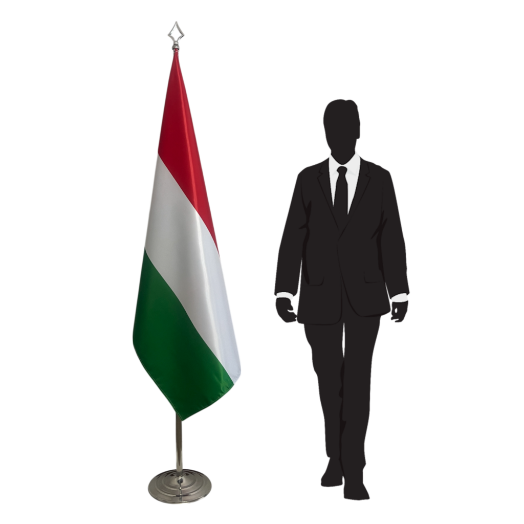 drapeau hongrie sur hampe