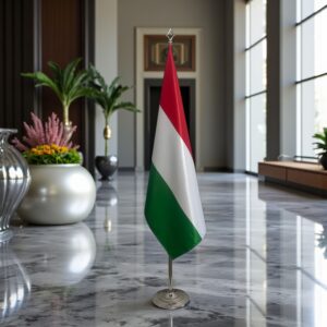 drapeau Hongrie sur socle