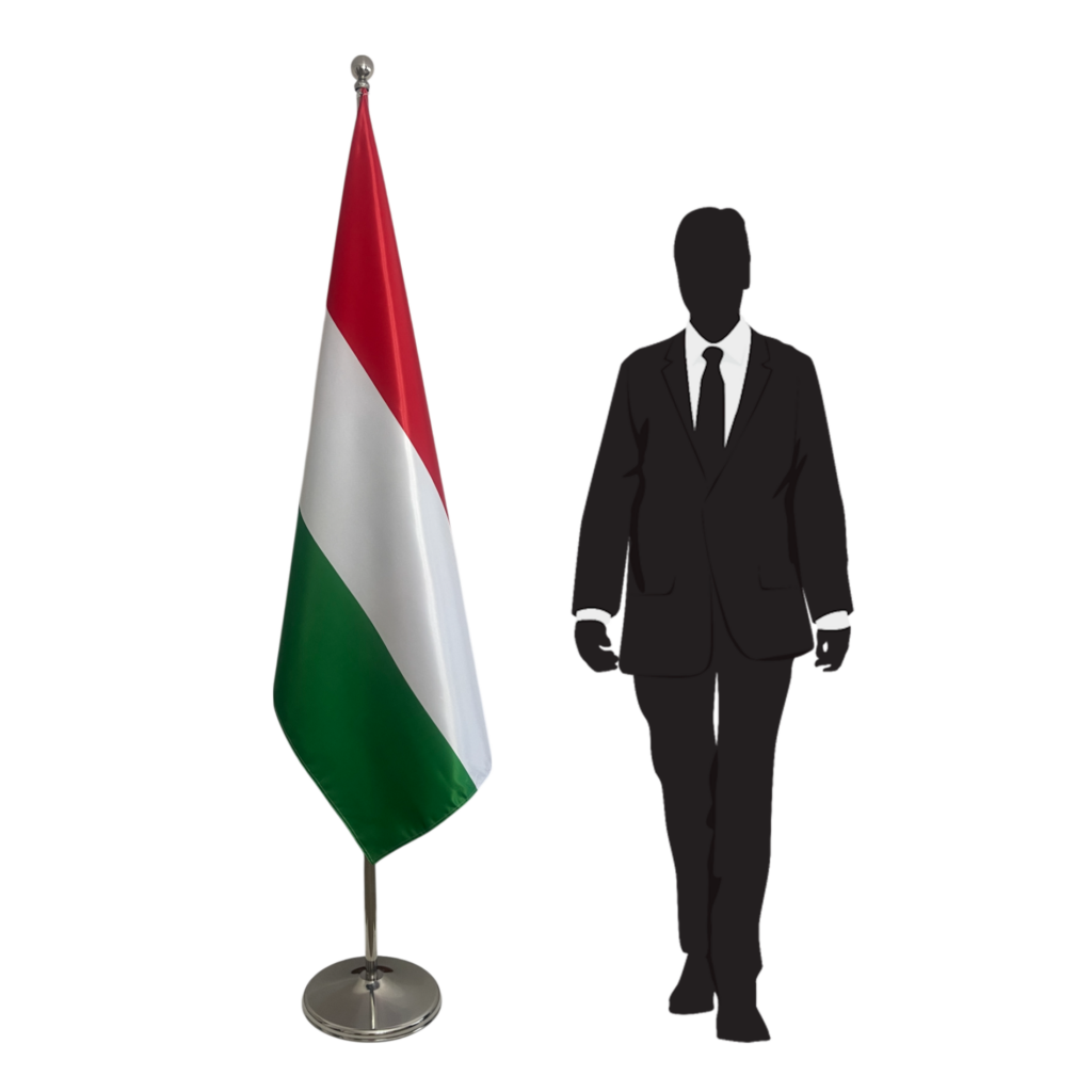 drapeau hongrie sur hampe