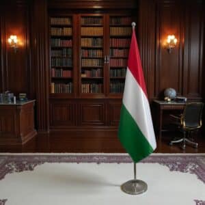 drapeau Hongrie sur hampe