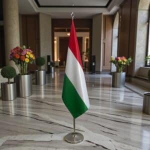 drapeau Hongrie sur hampe